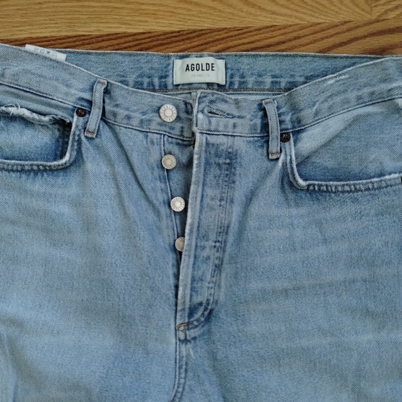 Agolde Light Blue Distressed Straight Leg Women's Jeans 29 - Picture 5 of 6